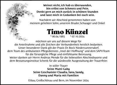 Familienanzeigen - Trauer