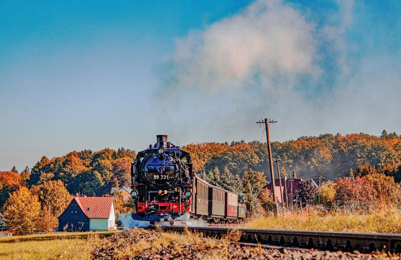 Herbstsaison bei der Zittauer Schmalspurbahn