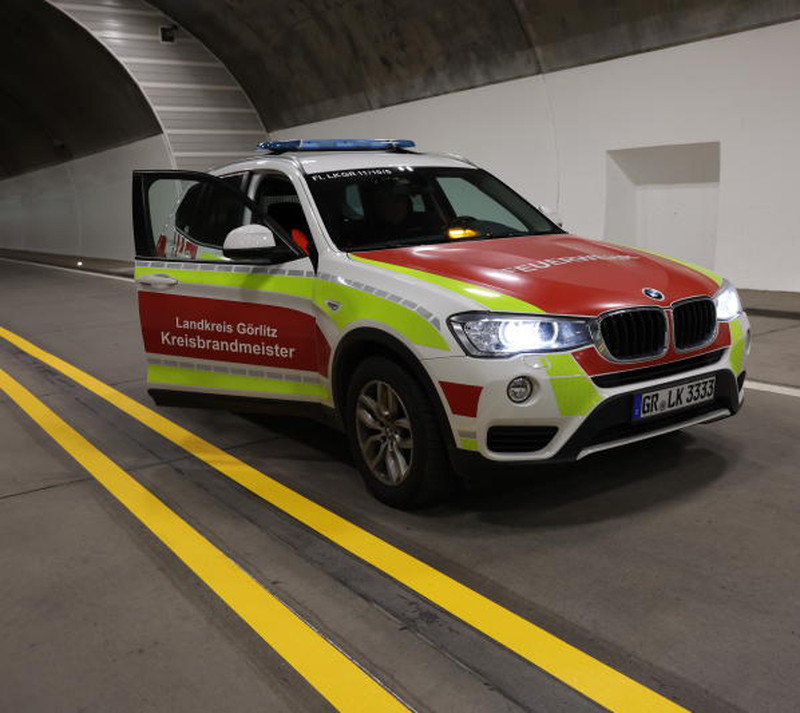 Bei Übung: LKW im Tunnel Königshainer Berge in Flammen 