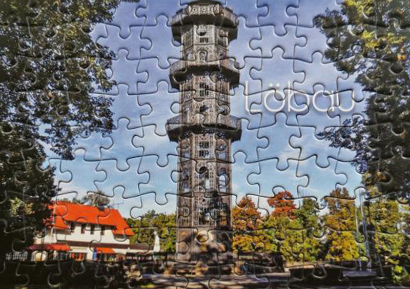 Gusseiserner Aussichtsturm als Mini-Puzzle