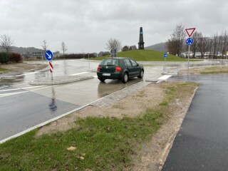 Ist der neue Kreisverkehr in Sohland schon fertig?