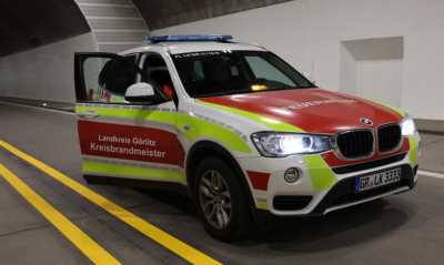 Bei Übung: LKW im Tunnel Königshainer Berge in Flammen 